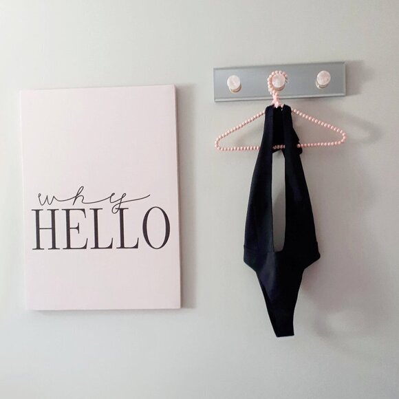 NWT Kendall & Kylie black plunging neckline halter self-tie one piece swimsuit - Picture 6 of 7